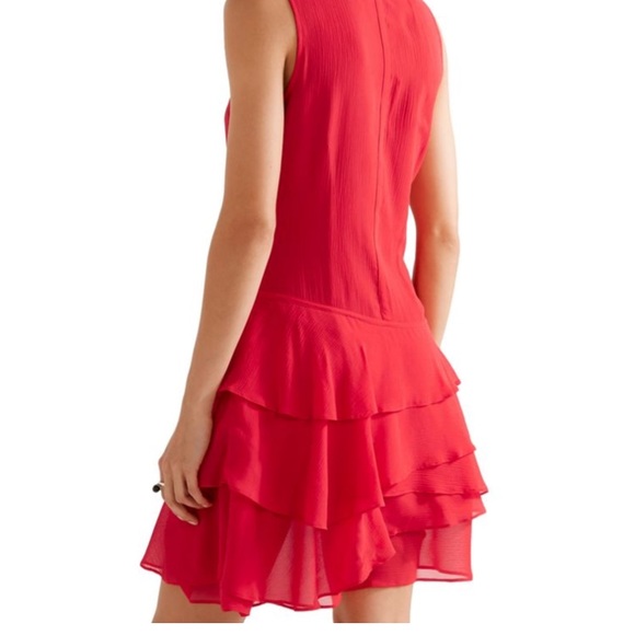 Mercer Ruffled Silk-Chiffon Mini Dress - Picture 2 of 4